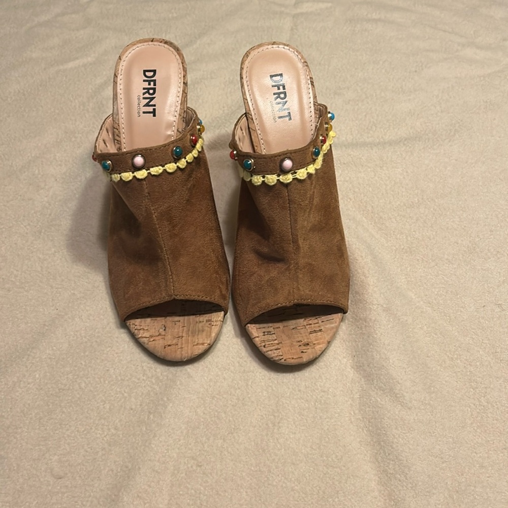 Dfrnt collection Boho Heeled Mules shoes